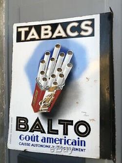 Plaque Emaillee Tabacs Balto / Celtiques