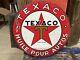 Plaque Émaillée Texaco Huile Ancienne Enamel Sign Emailschild