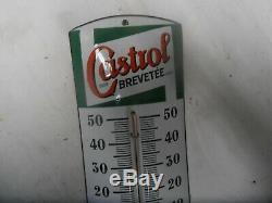 Plaque Emaillee Thermometre Castrol