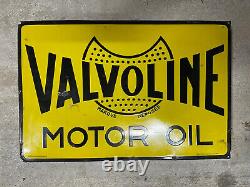 Plaque Émaillée Valvoline Motor Oil Enamel Sign Emailschild Smaltata