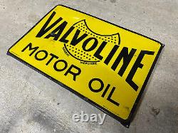 Plaque Émaillée Valvoline Motor Oil Enamel Sign Emailschild Smaltata