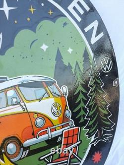 Plaque Émaillée Volkswagen Camper