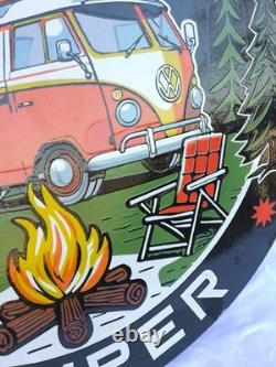 Plaque Émaillée Volkswagen Camper