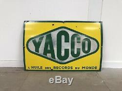 Plaque Emaillee Yacco Ancienne Enamel Sign Emailschild