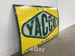 Plaque Emaillee Yacco Ancienne Enamel Sign Emailschild