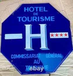 Plaque Émaillée ancienne HOTEL 4 étoiles commissariat général au tourisme