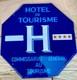Plaque &Eacute;maill&eacute;e ancienne HOTEL 4 &eacute;toiles commissariat g&eacute;n&eacute;ral au tourisme
