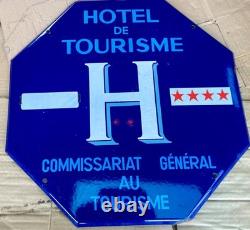 Plaque Émaillée ancienne HOTEL 4 étoiles commissariat général au tourisme