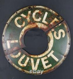 Plaque Enseigne Publicitaire Cycles Louvet Vélo Tôle lithographiée