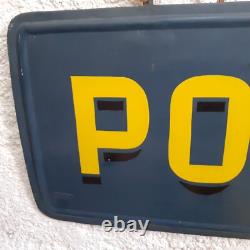 Plaque Peinte LA POSTE 1,20m non Émaillée Lithographiée Ancienne Bureau