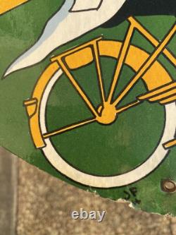 Plaque Publicitaire BP ENERGIC 1949 VESPA 2 Temps Non Émaillée