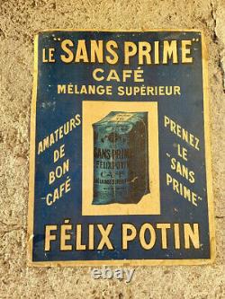 Plaque Publicitaire En Carton Le Sans Prime Cafe Melange Superieur Felix Potin