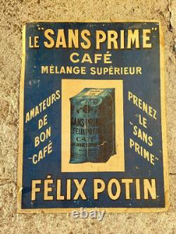 Plaque Publicitaire En Carton Le Sans Prime Cafe Melange Superieur Felix Potin