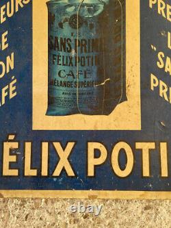 Plaque Publicitaire En Carton Le Sans Prime Cafe Melange Superieur Felix Potin
