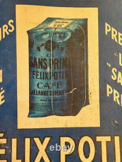 Plaque Publicitaire En Carton Le Sans Prime Cafe Melange Superieur Felix Potin