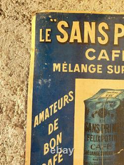 Plaque Publicitaire En Carton Le Sans Prime Cafe Melange Superieur Felix Potin