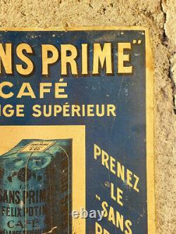 Plaque Publicitaire En Carton Le Sans Prime Cafe Melange Superieur Felix Potin