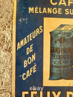 Plaque Publicitaire En Carton Le Sans Prime Cafe Melange Superieur Felix Potin