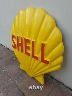 Plaque Shell Enseigne Garage automobile 80 cm x 77 cm déco automobilia
