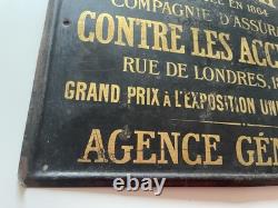 Plaque Tôle ancienne, La préservatrice Compagnie d'Assurance PARIS. BE