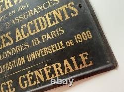Plaque Tôle ancienne, La préservatrice Compagnie d'Assurance PARIS. BE