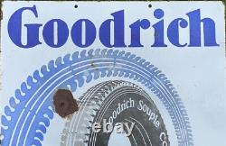 Plaque ancienne émaillée double face Goodrich enamel sign double side Goodrich