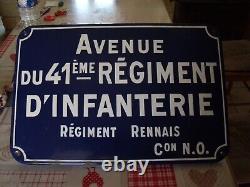 Plaque d' Avenue Émaillé