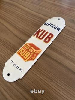 Plaque de Propreté BOUILLON KUB Années 30 TBE E. A. S 20 X 6 No Maggi/ Oxo