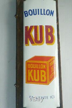 Plaque de propreté émaillée bouillon kub années 30 superbe véritable no copy
