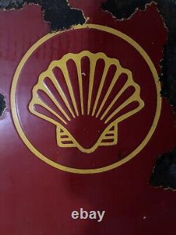 Plaque émaille Ancienne Shell Emailchild Enamel Sign