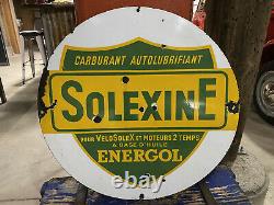 Plaque émaille Ancienne Solexine Energol Emailchild Enamel Sign
