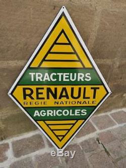 Plaque émaillé au pochoir de garage Tracteur Renault agricole déco garage Loft