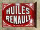 Plaque émaille double face Huile Renault Emailchild Enamel Sign