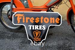 Plaque émailléeFIRESTONE tires pneus - 70 cm - enamel sign