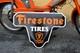 Plaque émailléeFIRESTONE tires pneus - 70 cm - enamel sign