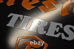 Plaque émailléeFIRESTONE tires pneus - 70 cm - enamel sign