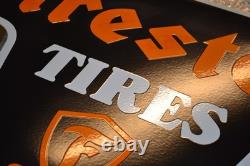 Plaque émailléeFIRESTONE tires pneus - 70 cm - enamel sign