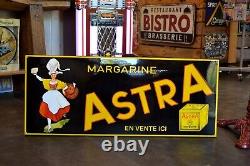 Plaque émaillée ASTRA margarine alimentaire 1 mètre numérotée enamel sign