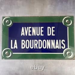 Plaque émaillée AVENUE DE LA BOURDONNAIS rue de Paris 7? Gros-Caillou 50x30cm