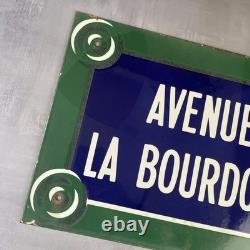 Plaque émaillée AVENUE DE LA BOURDONNAIS rue de Paris 7? Gros-Caillou 50x30cm