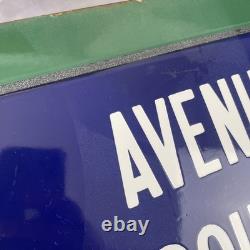 Plaque émaillée AVENUE DE LA BOURDONNAIS rue de Paris 7? Gros-Caillou 50x30cm