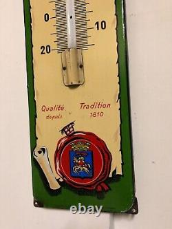Plaque émaillée Ancien Thermomètre émaillé Bière MUTZIG émaillerie alsacienne
