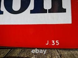 Plaque émaillée Ancienne Mobiloil no Esso Shell Bp Antar Texaco