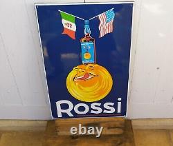 Plaque émaillée Apéritif ROSSI Déco Loft Café Vintage enamel sign emailschild