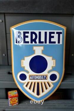 Plaque émaillée BERLIET automobiles 6542 cm enamel sign emailschild