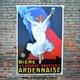 Plaque émaillée BIERE de la grande brasserie Ardennaise enamel sign emailschild