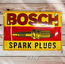 Plaque émaillée BOSCH bougie spark plugs automobiles enamel sign emailschild