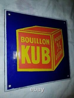 Plaque émaillée BOUILLON KUB 20x20