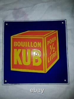Plaque émaillée BOUILLON KUB 20x20