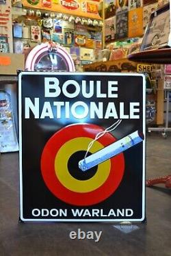 Plaque émaillée BOULE NATIONALE tabac cigarette enamel sign emailschild